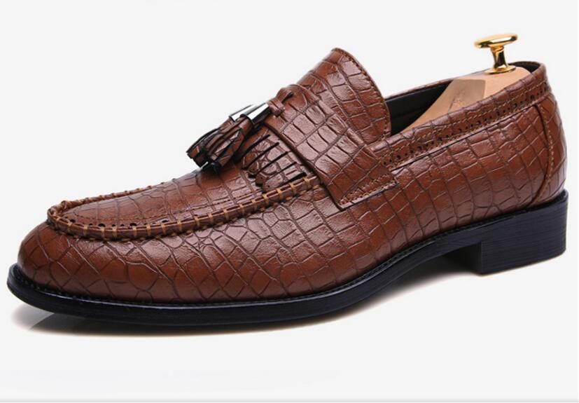 High End Dress Shoes Men Dress Shoes Crocodile Grain Business Leisure