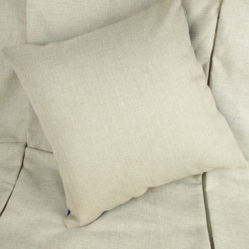 40x40cm Natural Poly Linen Pillow Case Blanks For DIY Sublimation Plain