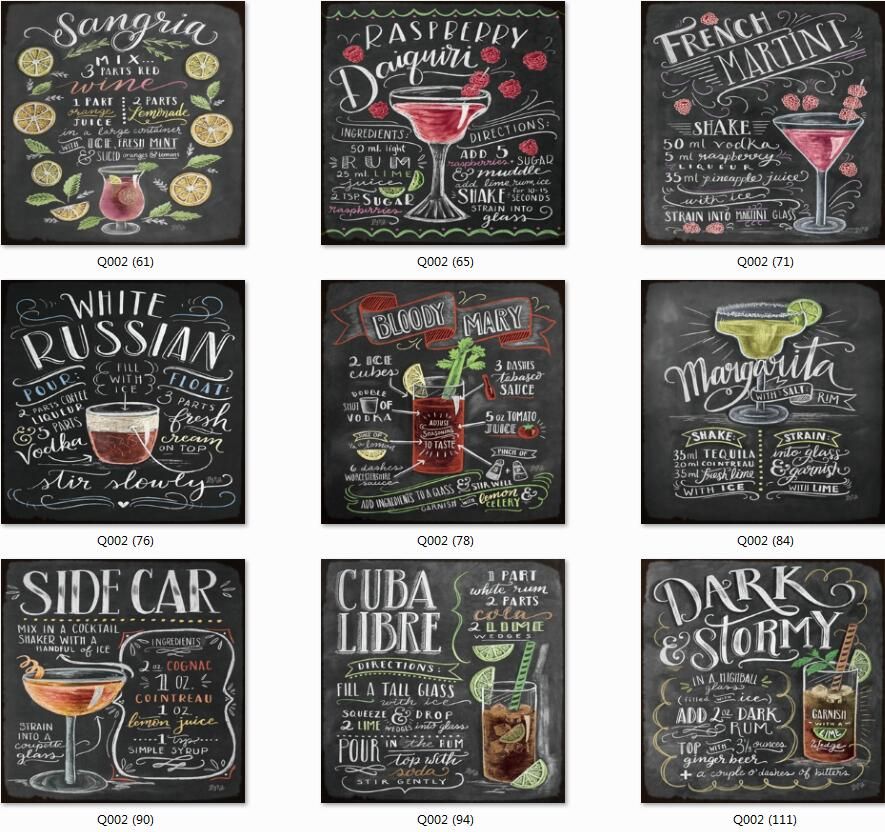 Martini Mojito Moscow Mule Shell Vintage Wall Art Retrotin Sign Old Metal Painting Bar Man Cave Pub Restaurant Home Decoration