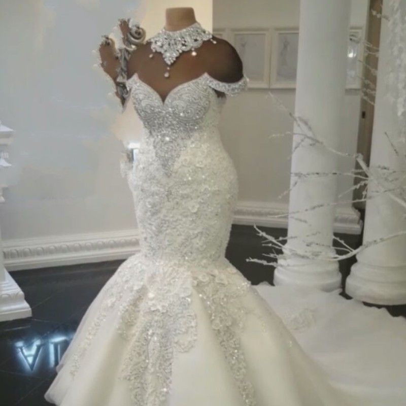 lace and rhinestone wedding dress