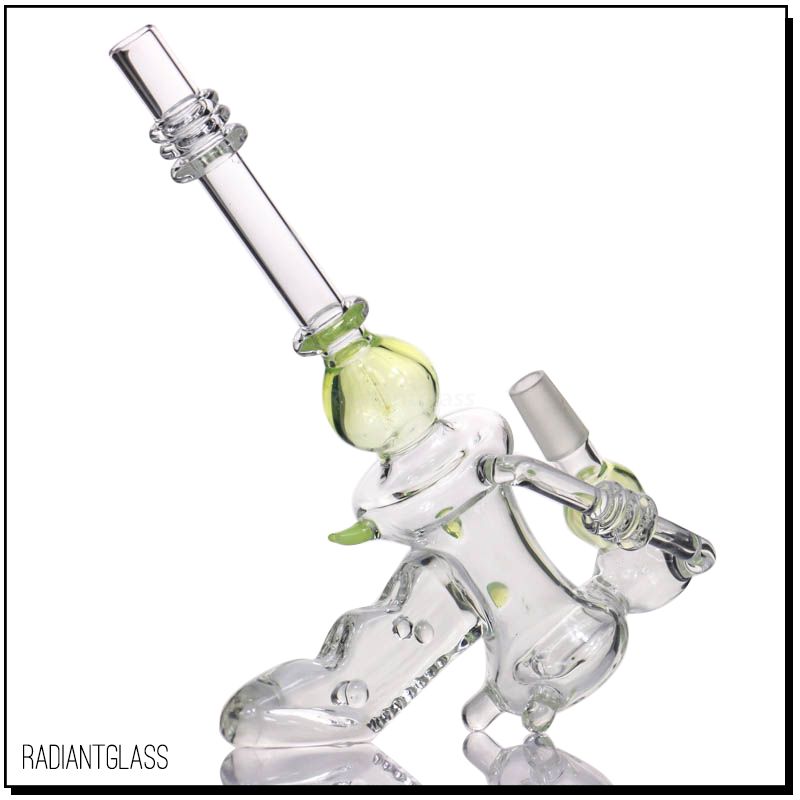 2019 8 Laser Pistol Glass Dab Rigs Futuristic Design Oil Rigs Ray Gun