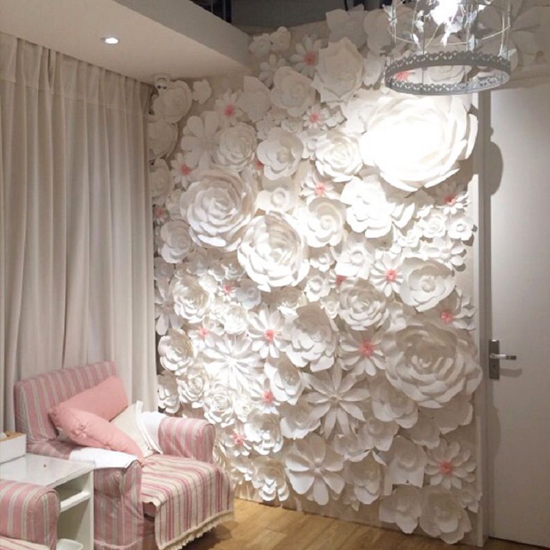 2019 Set Large Simulation Cardboard Paper Mix Styles Flowers Showcase