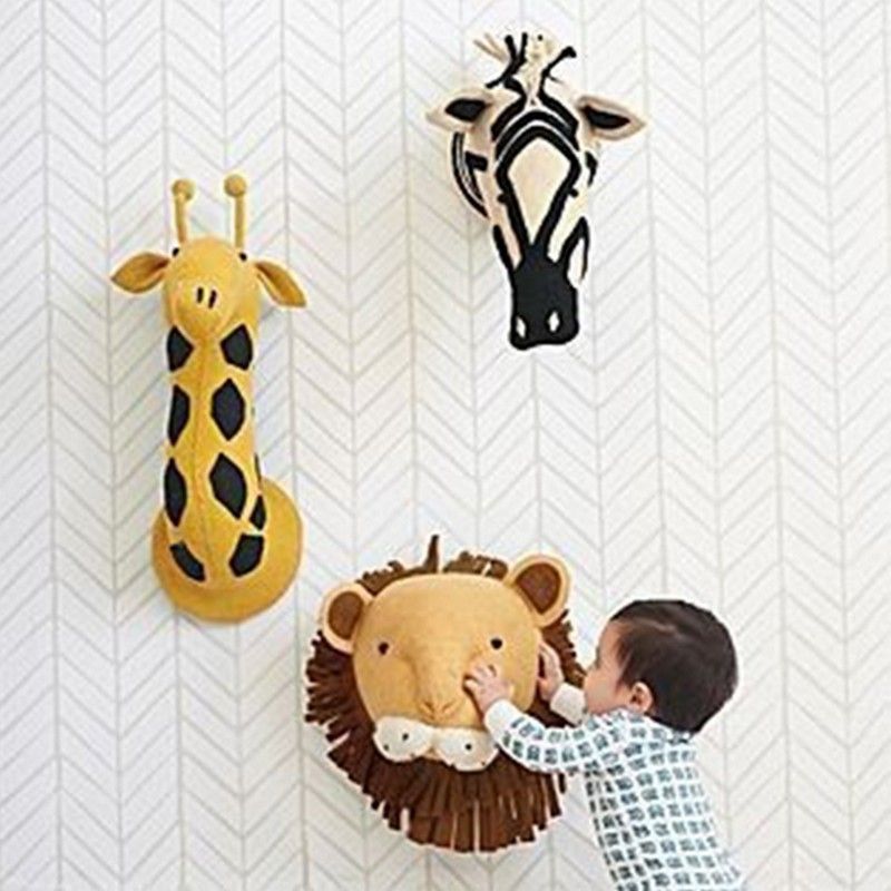 2018 3d Fox Wall Decoration Animal Head Toys Kids Nursery Room 2018 3d Fox Wall Decoration Animal Head Toys Kids Nursery Room Hanging Artwork Handmade Swan Stuffed Doll Birthday Wedding Gift From Sightly