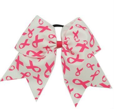 7 Breast Cancer Awearness Cheer Bow For School Cheerleader