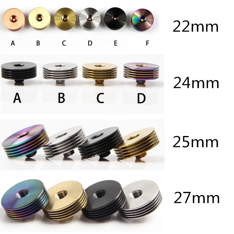 27mm 25mm 24mm 22mm Heat Sink Adapter For Ecig Vape Insulator Rba Tanks 510 Atomizer Botton Attached Heatsinks