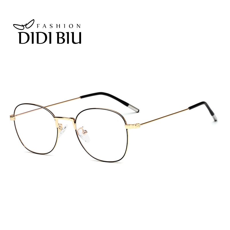 2019 Didi Fashion Oval Optical Frames Eyeglasses Women Men Brand 2019 Didi Fashion Oval Optical Frames Eyeglasses Women Men Brand Designer Vintage Thin Metal Frame Glasses Clear Lens Un972 From Biu