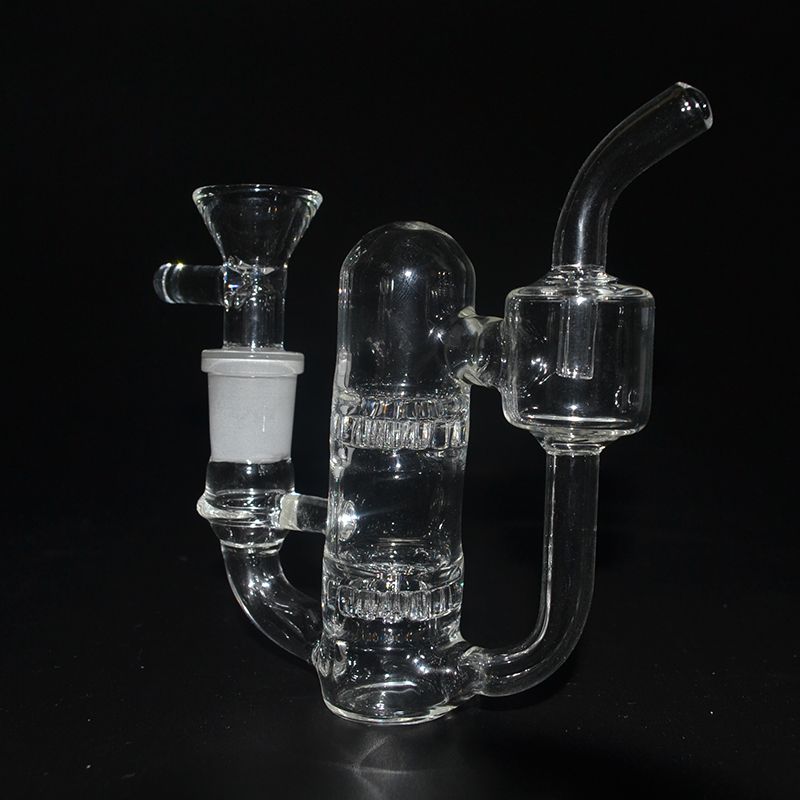 Wholesale Mini Glass Water Pipe With Rotatable Noctilucent Ball 115MM