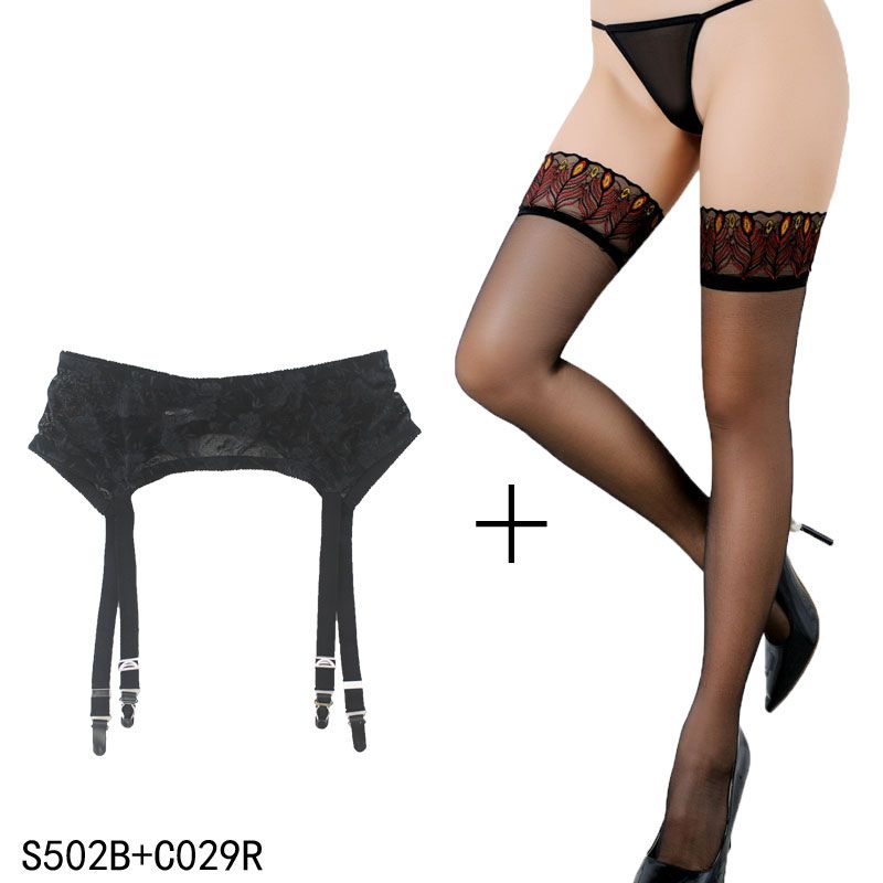 2020 Women Garters Lace Vintage Black Metal Buckles Clips Sexy Garter