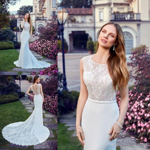 compre 2018 vestidos de boda del jardín de la sirena jewel sin