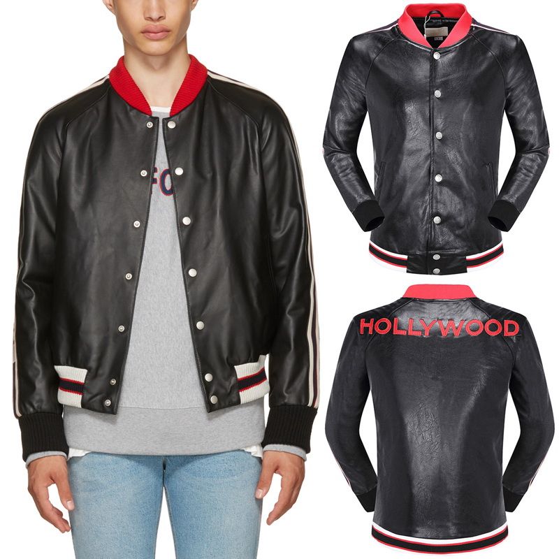 2018 Motocycle Leather Jacket Men S Nice Quality On Close Slim 2018 Motocycle Leather Jacket Men S Nice Quality On Close Slim Fitness Short Style Hollywood Applique Baseball Coat Tops From Bigget 50 26 Dhgate