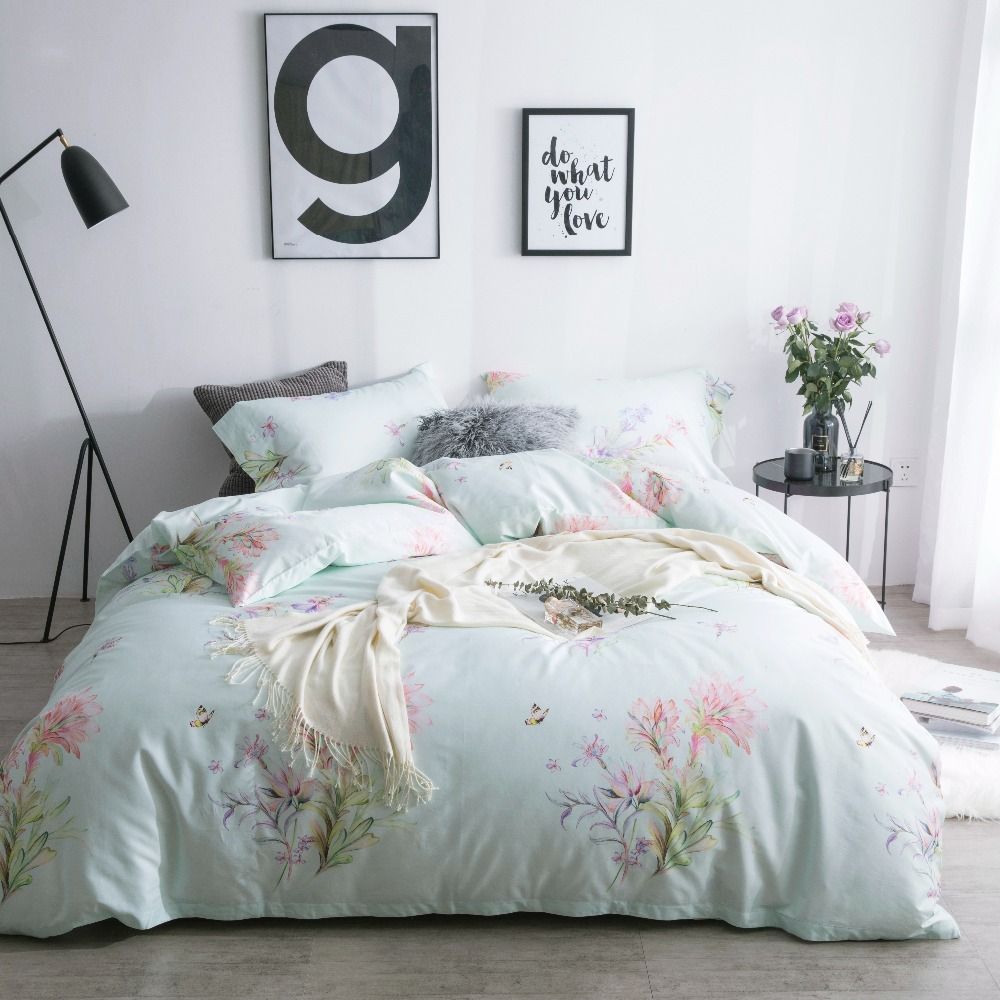 Fl Printed Bedding Luxury Bed Linen Egyptian Fl Printed Bedding Luxury Bed Linen Egyptian Queen Size Spreads Satin Plant Set Sheet Sets From Serlima
