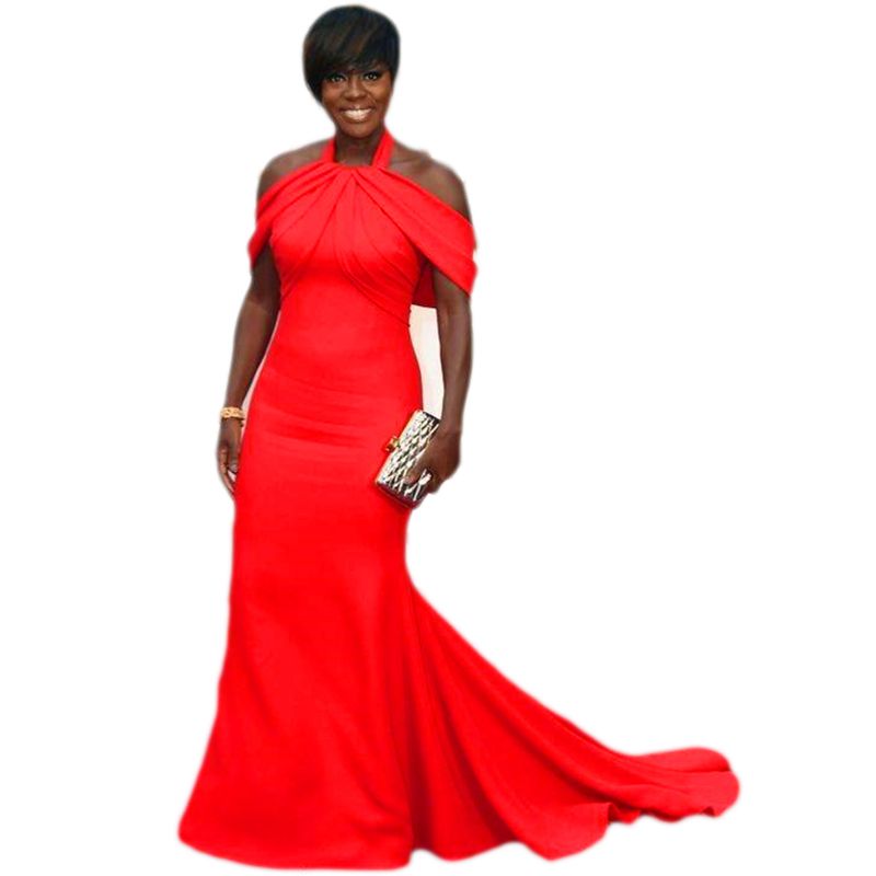 2018 red mermaid evening gowns plus size halter satin off shoulder red dresses size 18