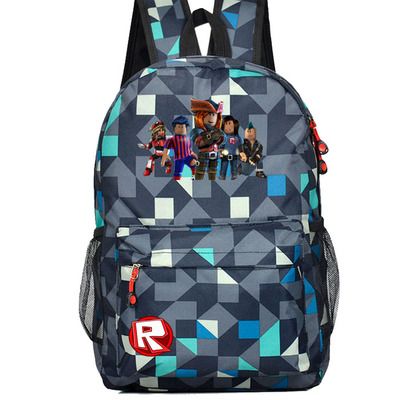 Roblox Game Backpack Laptop Backpack Waterproof Nylon Travel Backpacks For Female College Student School Bags - 