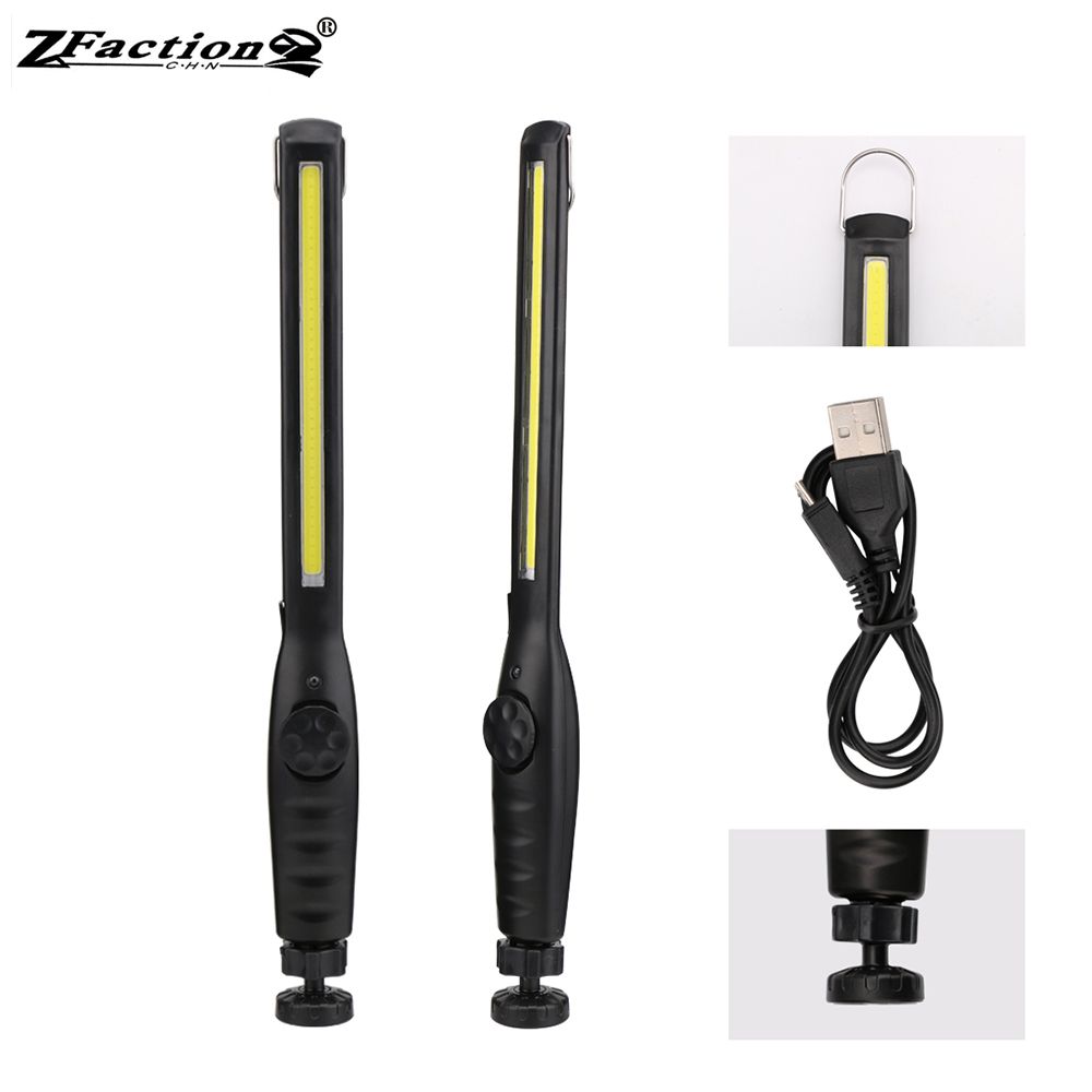 Portable Spotlight Led Work Light Rechargeable Magnetic Hanging Hook Lamp Camping Car Repair Bar Torch