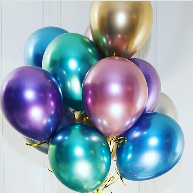 12 Inch Pearl Latex Balloon 50pcs Set Birthday Party Floor Decoration Wall Wedding Room Metal