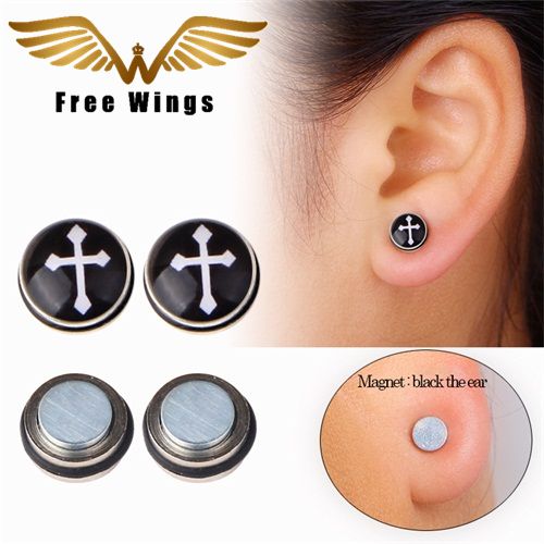 Cross magnetic earrings Clearance