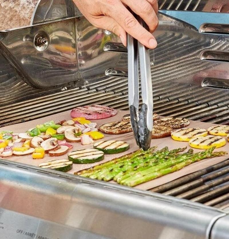 2020 33*40CM Barbecue Grilling Liner BBQ Copper Grill Mat Portable Non