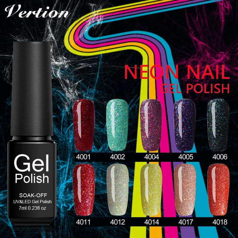 Verntion Uv Led Lamp Lucky Gel Polish Neon Color Nail Art Manicure
