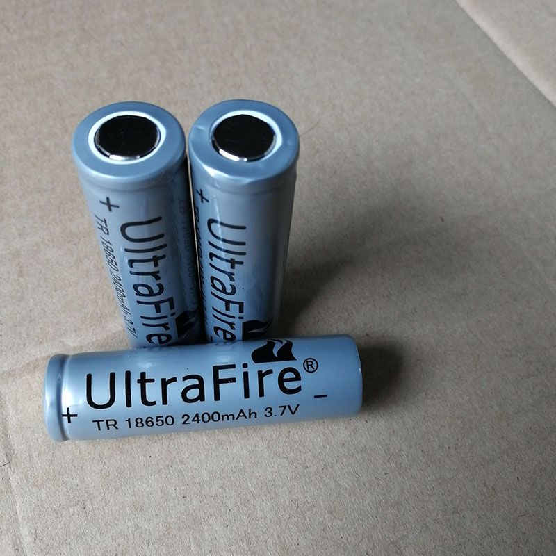 UltreFire плоской головкой батареи 18650 2400mAh 3.7V перезаряжаемые е литиевая батарея Бесплатная доставка