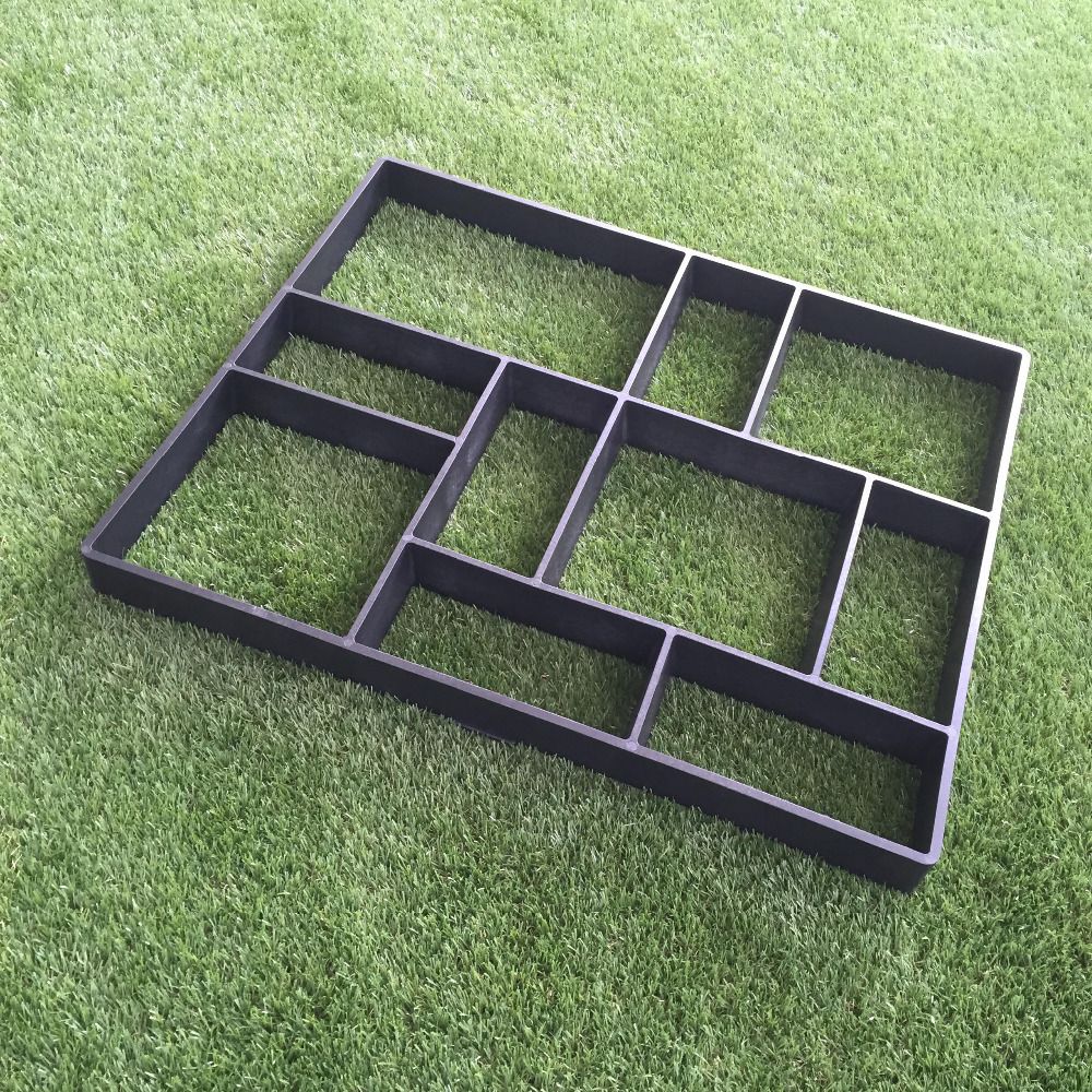 Free Rectangle Garden Paving Plastic Mold For Concrete Molds Path Diy Stone Model Shovel D 45 40 4 Cm