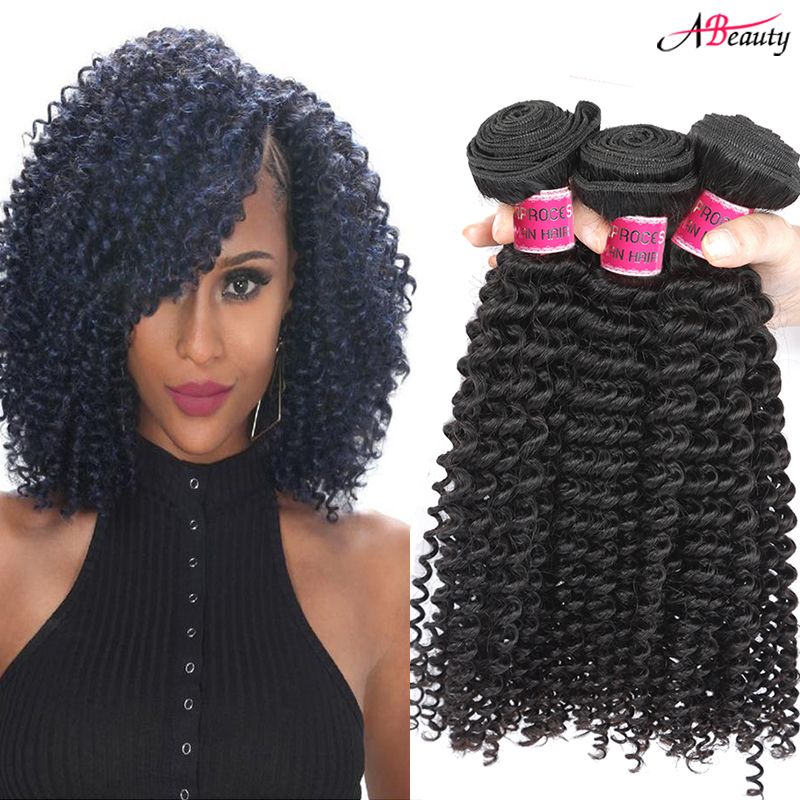 8a Malaysian Human Hair Bundles Deep Curly Hair Weave Unrpocess