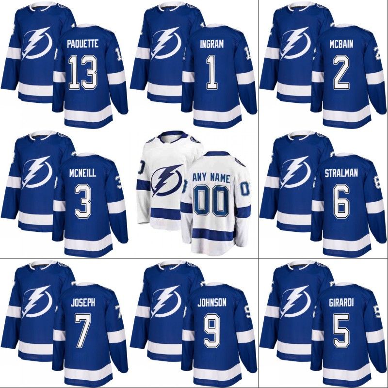 2018 Tampa Bay Lightning Jersey 1 Connor Ingram 14 Chris Kunitz 21