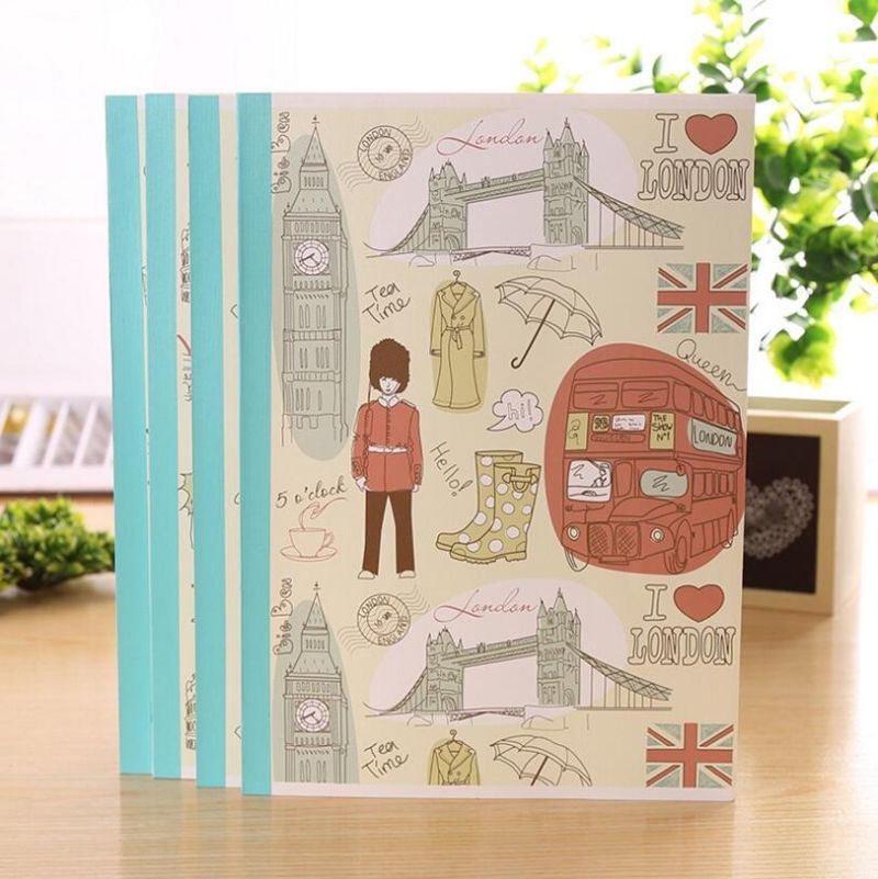2pcslot Travel Journal Diary Notebook Blank Notepad Office School Stationery Supplies Promotion Diario Log Book - 
