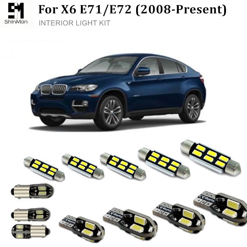 Shinman 19x Fehler Free White Interior Led Licht Paket Kit Fur Bmw X6 E71 E72 2008 2015 Zubehor Lesen Tur Lichter