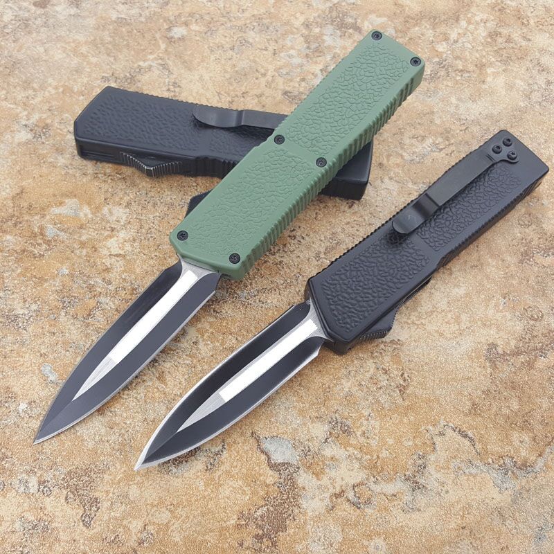 High Quality Small Pocket Knife Automatic Knives Green Handle Camp