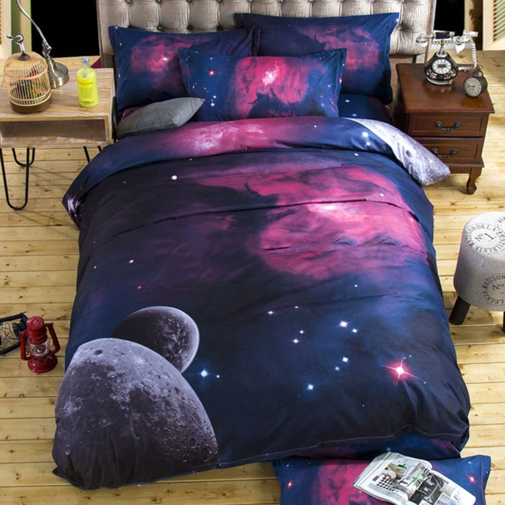 3d Galaxy Bedding Sets Double King Size Outer Space Themed Bedspread 3d Galaxy Bedding Sets Double King Size Outer Space Themed Bedspread Comforted Sests 2 Duvet Cover Set Red White And Blue