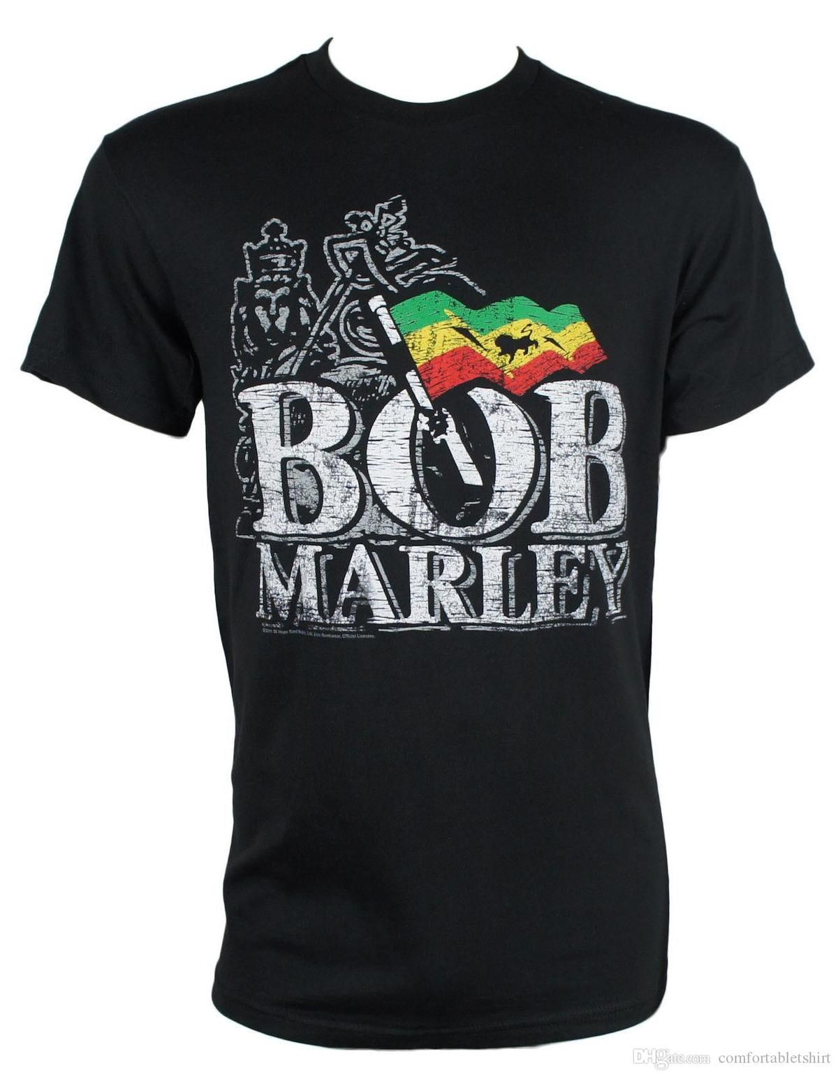 Authentic Bob Marley Lion Rasta Distressed Logo T Shirt S M L Xl Xxl