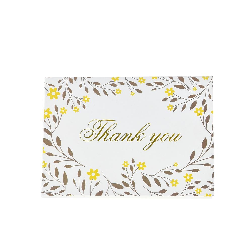 set gilded thank you blessing card floral leaf blank note card for design note cards