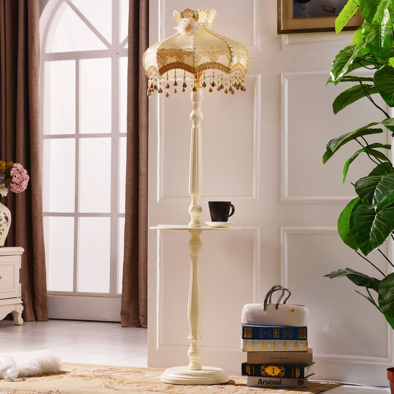 European Lace Solid Wood Floor Lamps Bedroom Tea Table Lamp Creative European Lace Solid Wood Floor Lamps Bedroom Tea Table Lamp Creative Living Room Led Modern Light Stand