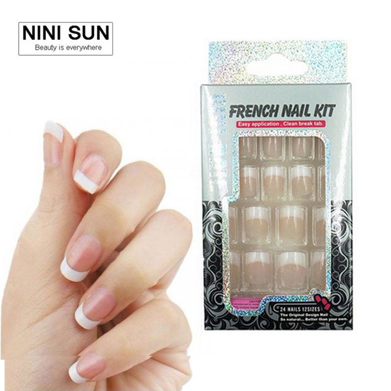 Nail Art Tips Classic French New Girlsbride Pre Designed Fashion