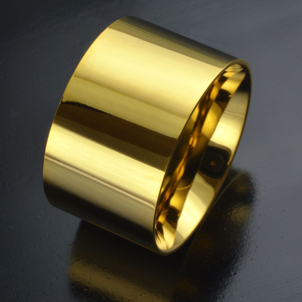 18k Plain Yellow Gold Filld Wedding Engagement 