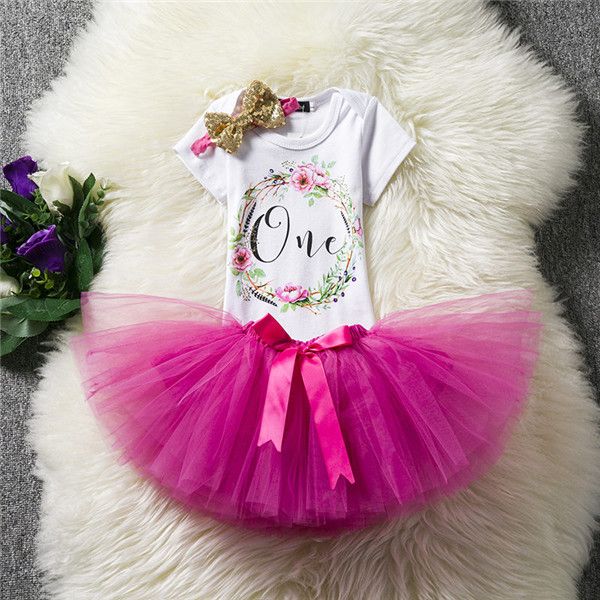 Cotton Baby Girls Clothes 1 Year 1st Birthday Dress Party Dresses For Girl Toddler Kids Baptism Gown Tutu Outfits With Headband