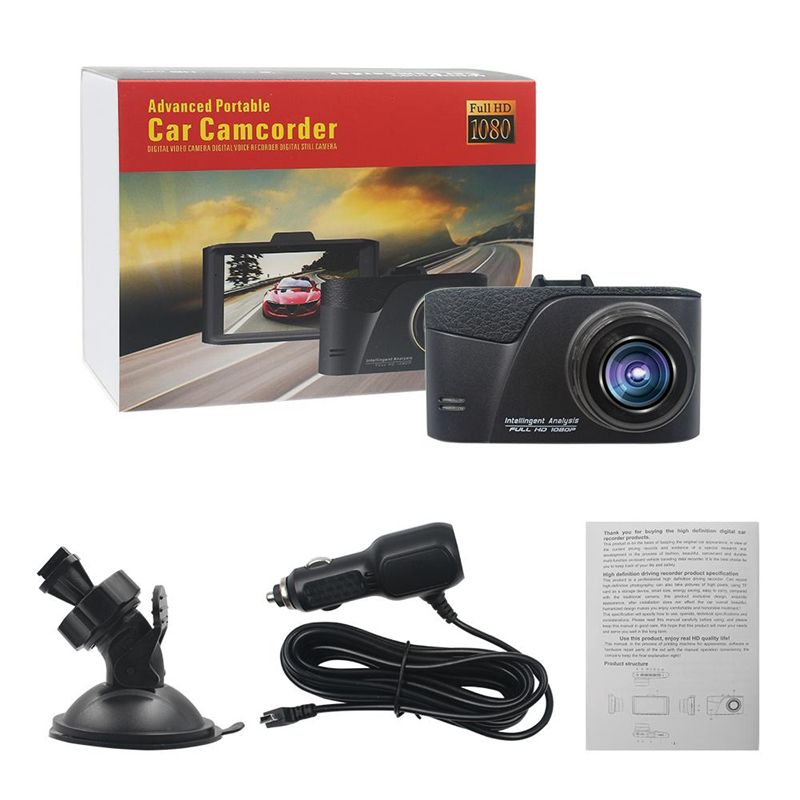 Full HD 1080P Vehicle Driving Recorder Digital Registrator Camcorder