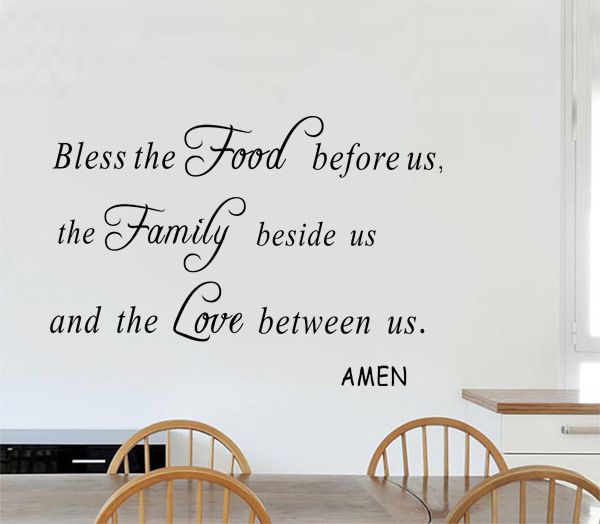 Bless The Food Before Us Wall Decal Es Vinyl Letters And Words Art Religious Sticker For Living Room Kitchen Decoration