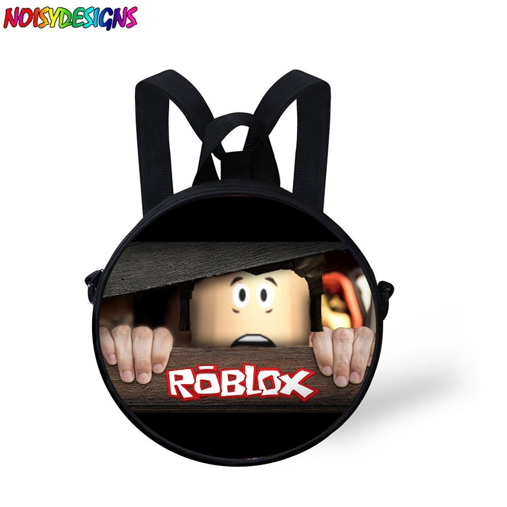 Noisydesigns Hot Sale Roblox Games Printing Round Backpack Toddler Girls Boys Small Fashion Shoulder Book Bag For Kindergarten - 