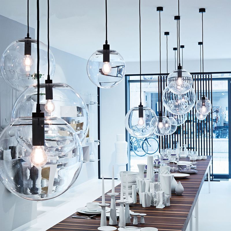 Nordic Pendant Lights Globe Chrome Lamp Glass Ball Nordic Pendant Lights Globe Chrome Lamp Glass Ball Re Suspension Kitchen Light Fixture E27 Home Lighting Hanging From Ceiling