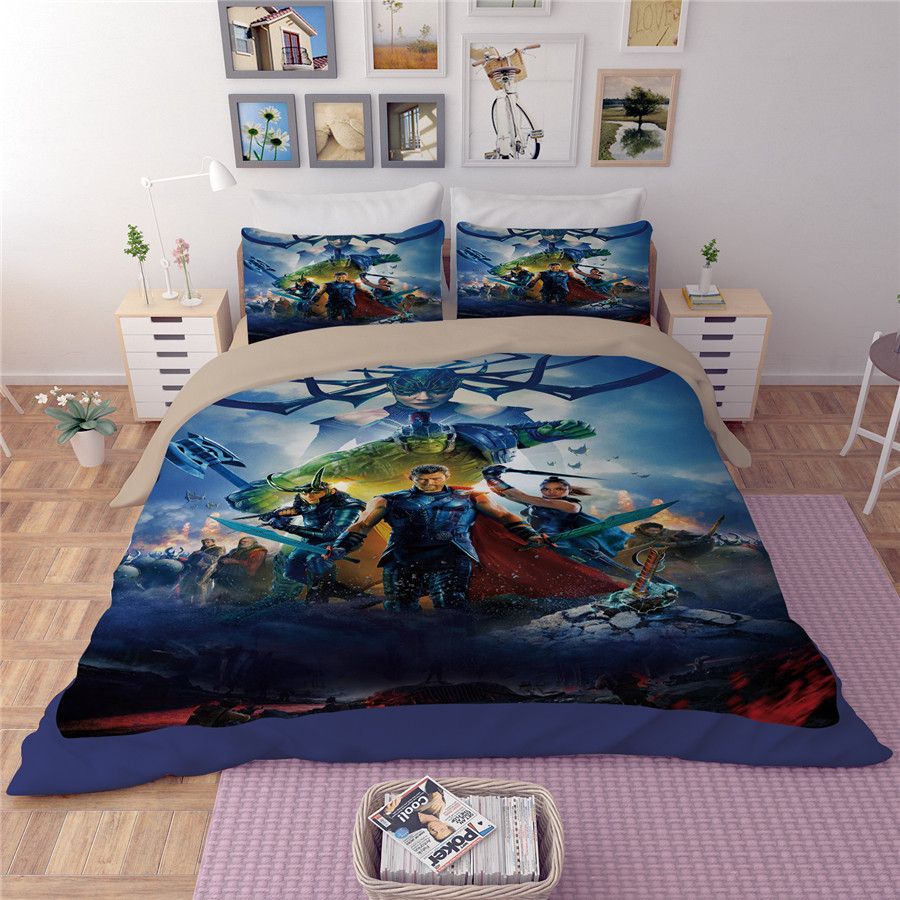 New The Avengers Hero Comforter Bedding Sets Captain America Bedroom New The Avengers Hero Comforter Bedding Sets Captain America Bedroom Decor Boy Gift Bed Sheet 3 Duvet Cover Bedclothes 100 Cotton Queen