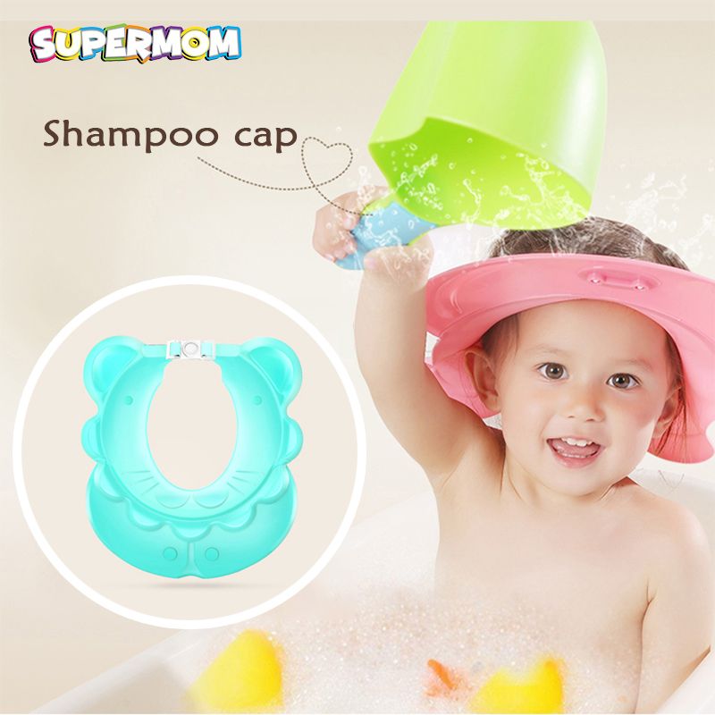 2018 New Buckle Shampoo Cap Baby Shower Hat Adjule Toddler 2018 New Buckle Shampoo Cap Baby Shower Hat Adjule Toddler Bathing Eye Ear Shield Washing Hair With Magic Sticker From Gaozang