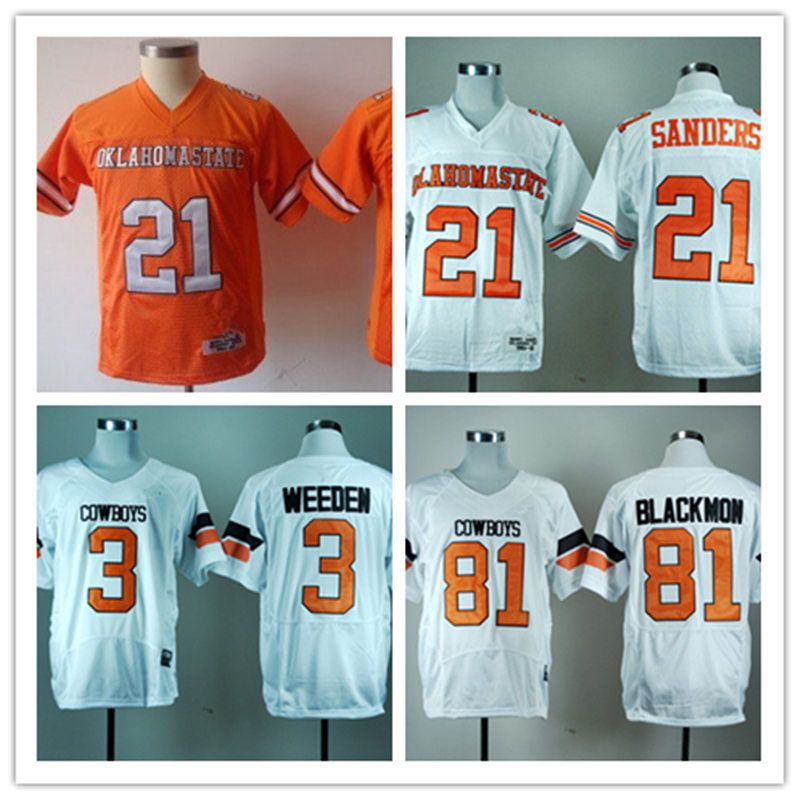2019 Youth NCAA College Oklahoma State Cowboys Barry Sanders Jerseys
