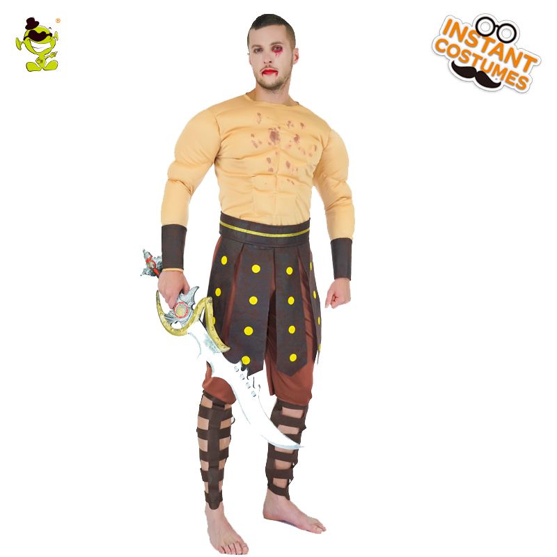 Roman Warrior Costumes Masquerade Party Men Costume Gladiators Knight Adult Cosplay Theme Outfits