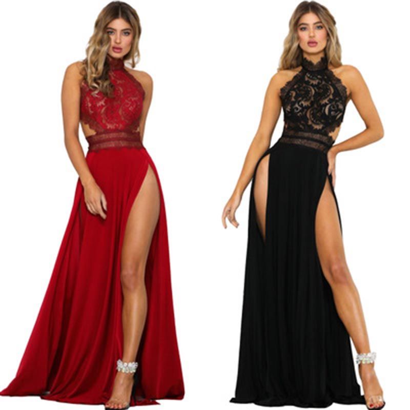 long tight dress with split