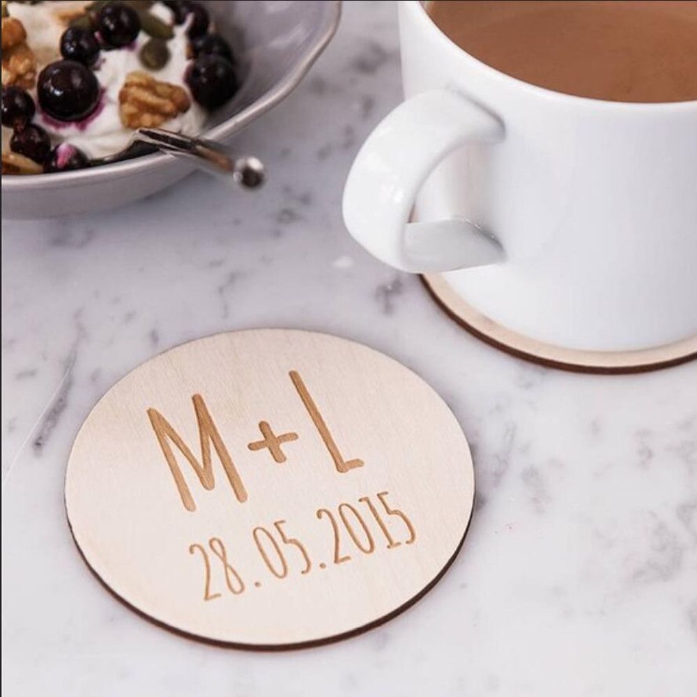 Personalized Wooden Wedding Coasters Customized Coasters Engraved