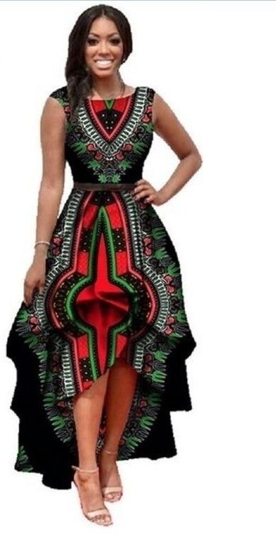 2019 African Dresses Polyester Traditional African Clothing Time Limited Real 2018 Large Swing ...