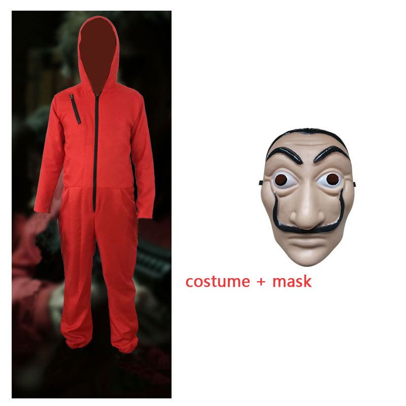 Tuta La Casa Di Carta Costume Costumi Cosplay Maschera Dalì