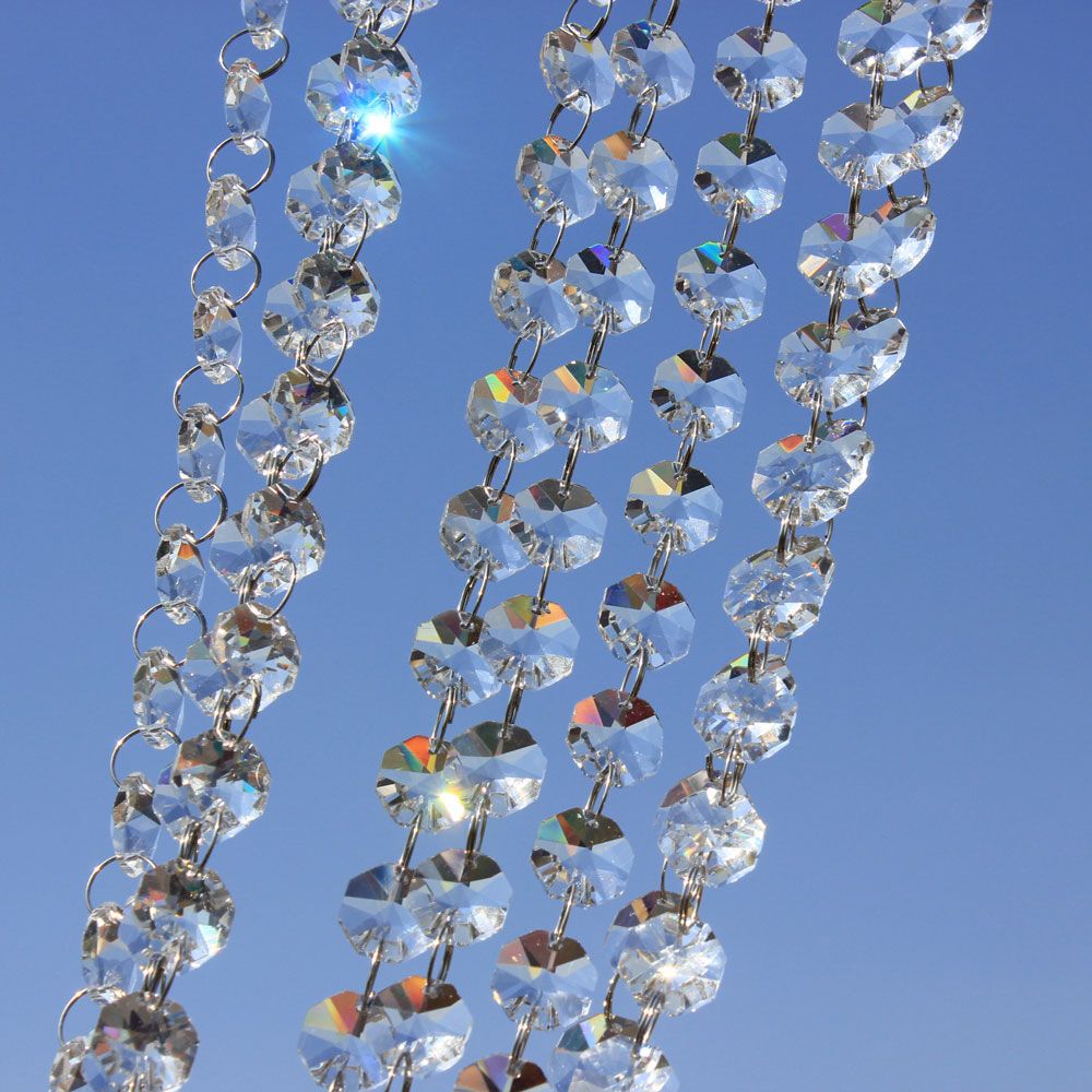 2019 6 Meters Clear Crystal Beads Clear Chandelier Bead Lamp Chain For ...