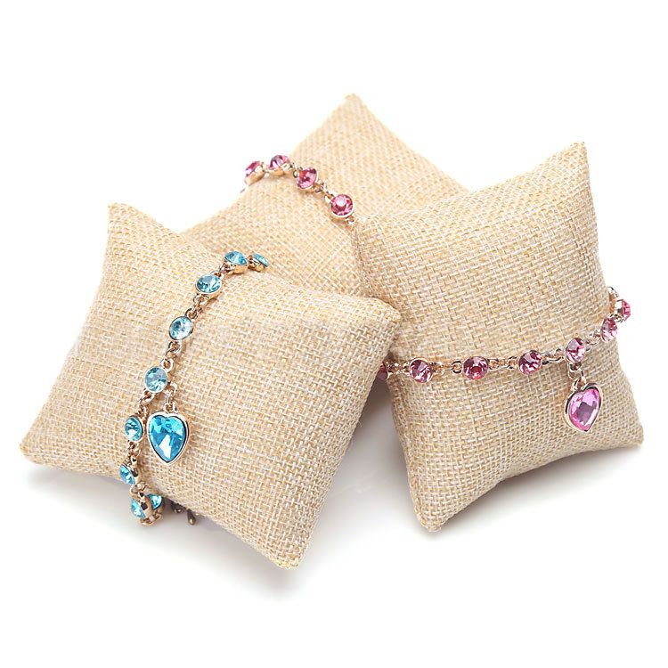 2021 Fashion Linen Bracelet Sponge Bangle Pillow Cushion For Jewelry